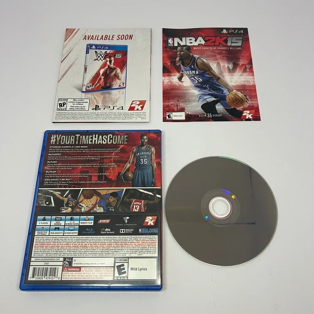 NBA 2K15 PS4 Basketball‎ Game Kevin Durant CIB Playstation 4 2014 League Career